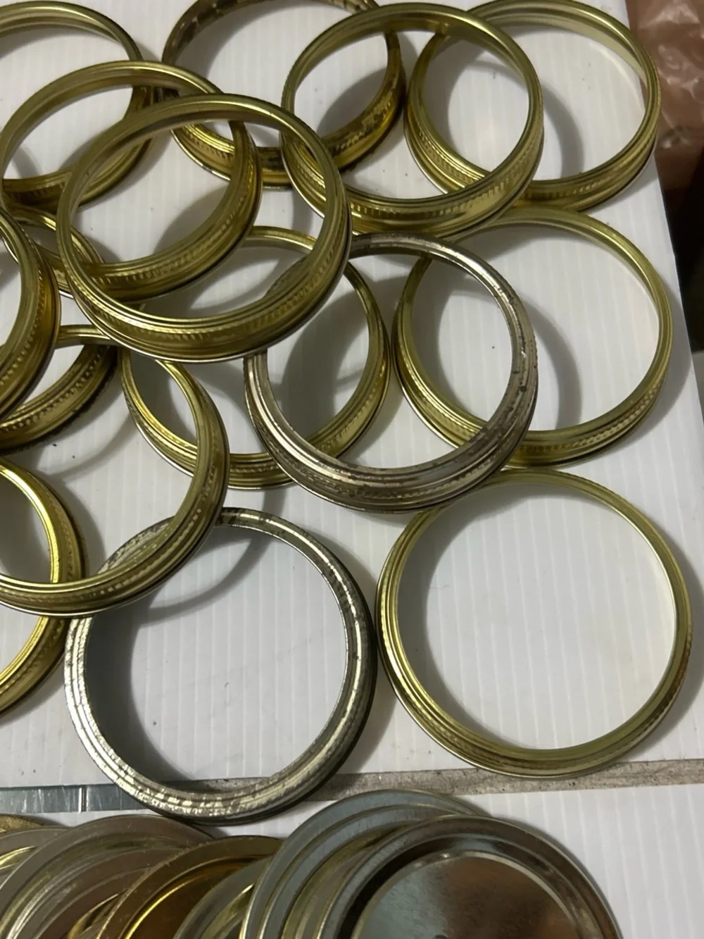 Gold Metal Mason Jar Rings and Lids – Multipack Storage Hardware